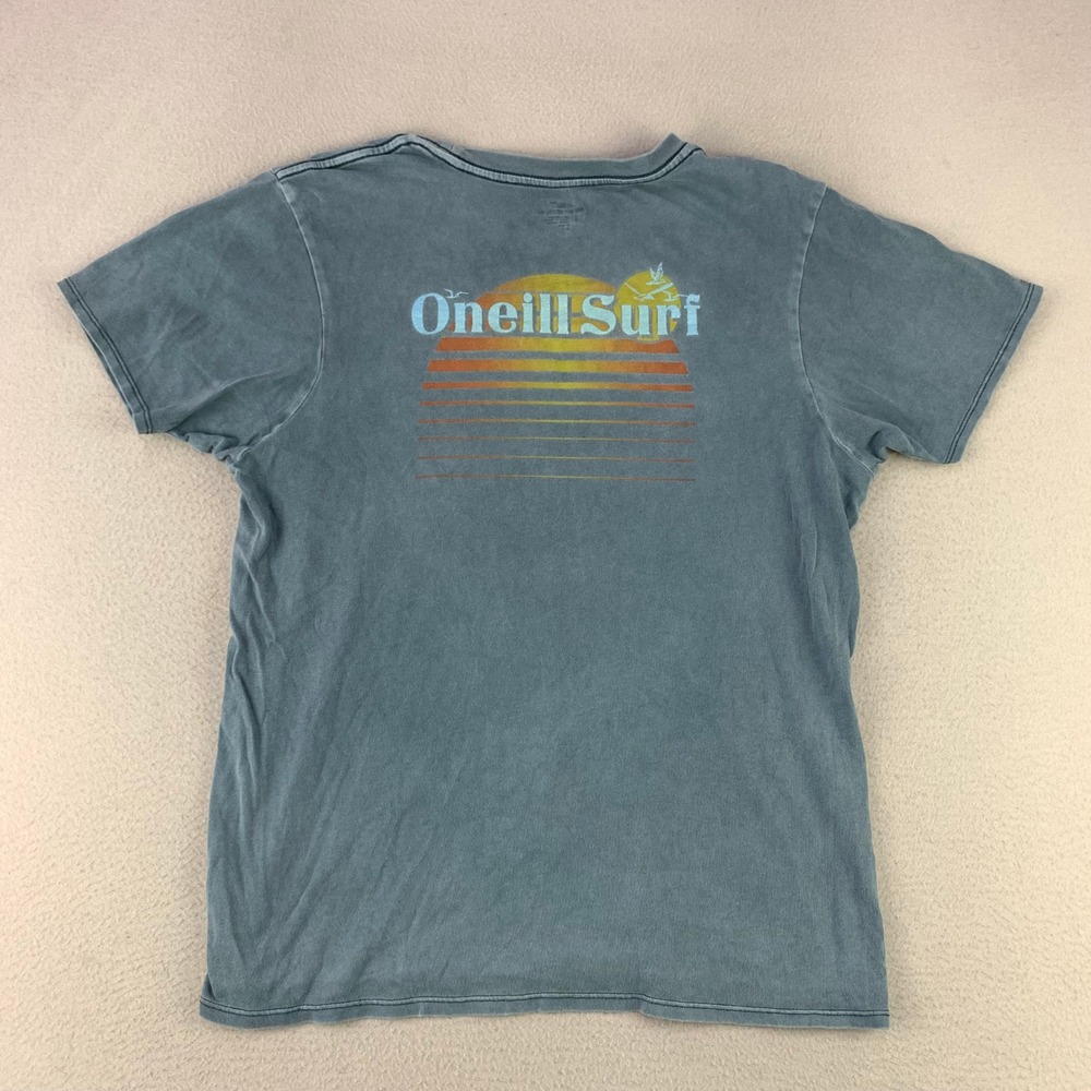 O'Neill Surf T-Shirt Mens Small Blue Short Sleeve Sun Graphic Tee Beach Vibes